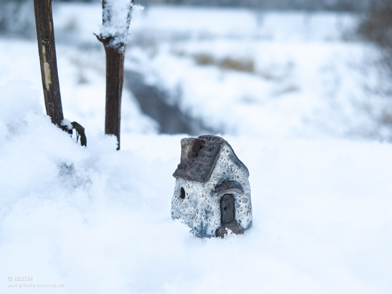 Little dwelling on a river shore
